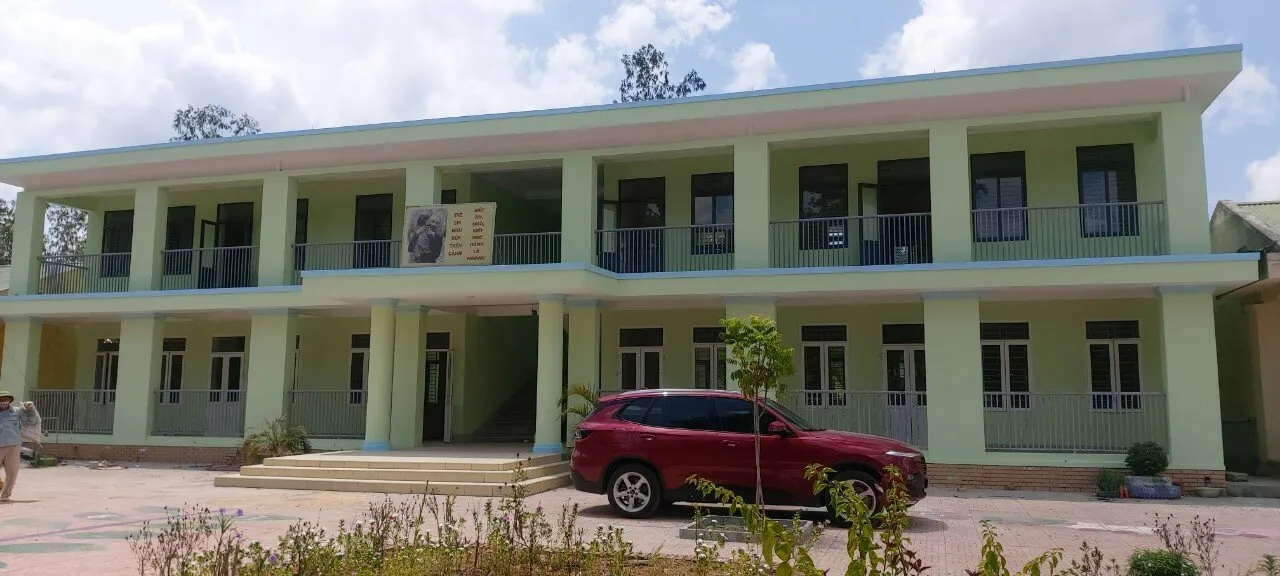 Trường Mầm non Tân Hương sau khi hoàn thiện